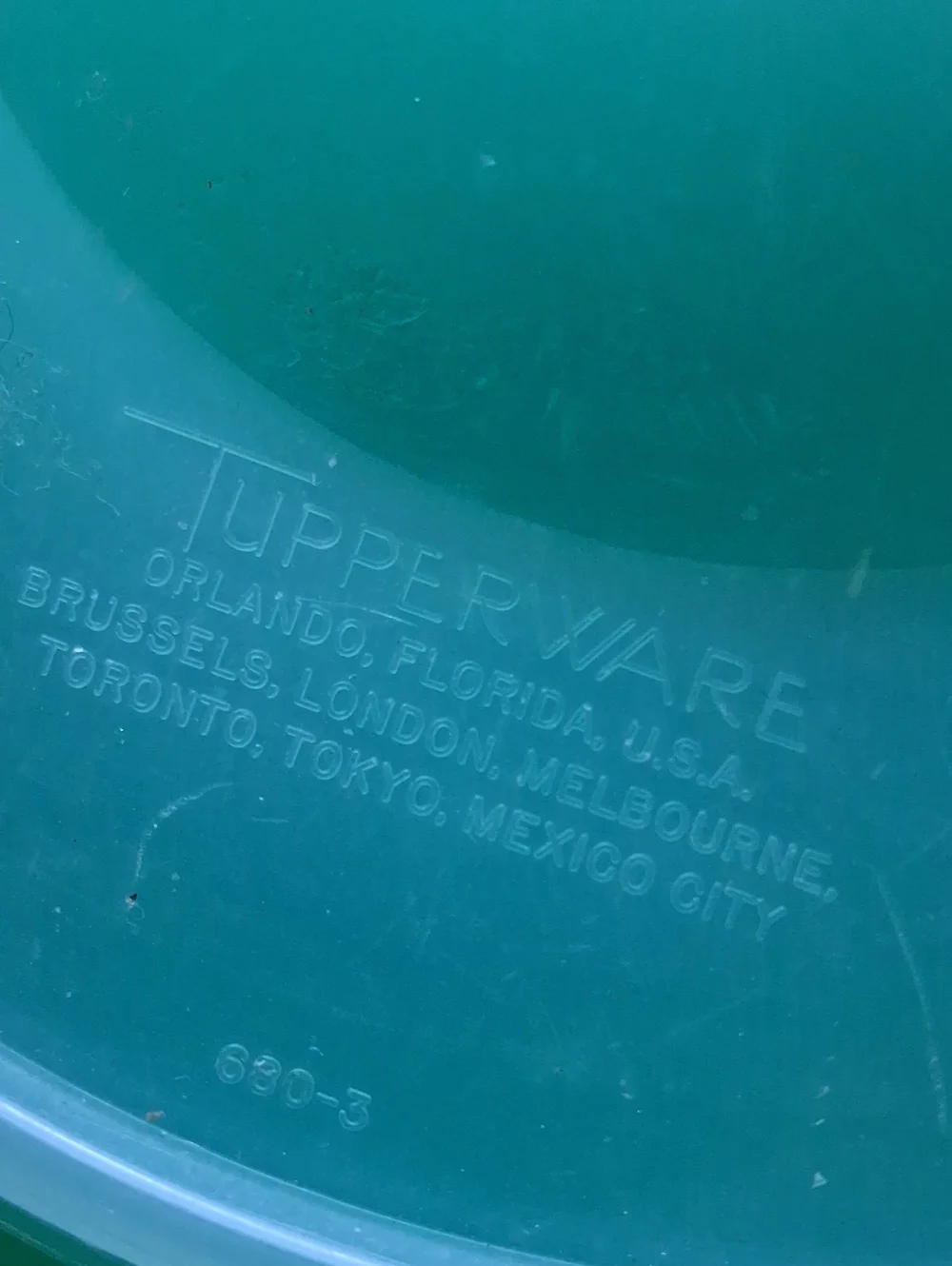 Vintage Tupperware Bright Green Mixing Bowl Set with Lids and Colander